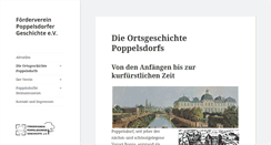Desktop Screenshot of poppelsdorfer-geschichte.de